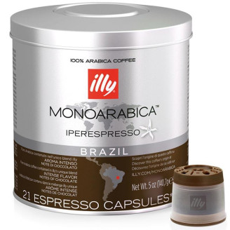 кави в капсулах Illy IperEspresso Monoarabica Brazil ж/б капсулы 21 шт. 