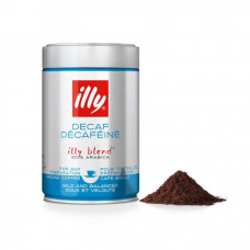 Молотый кофе, Кофе без кофеина Illy Caffe Decaffeinato молотый ж/б 250г