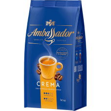 Кава в зернах Ambassador Crema зерно 1кг