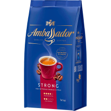 Кава в зернах Ambassador Strong зерно 1кг