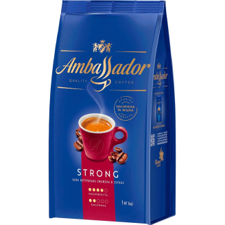 Кава в зернах Ambassador Strong зерно 1кг