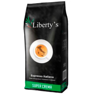 Кава в зернах Libertys Super Crema в зернах 1 кг